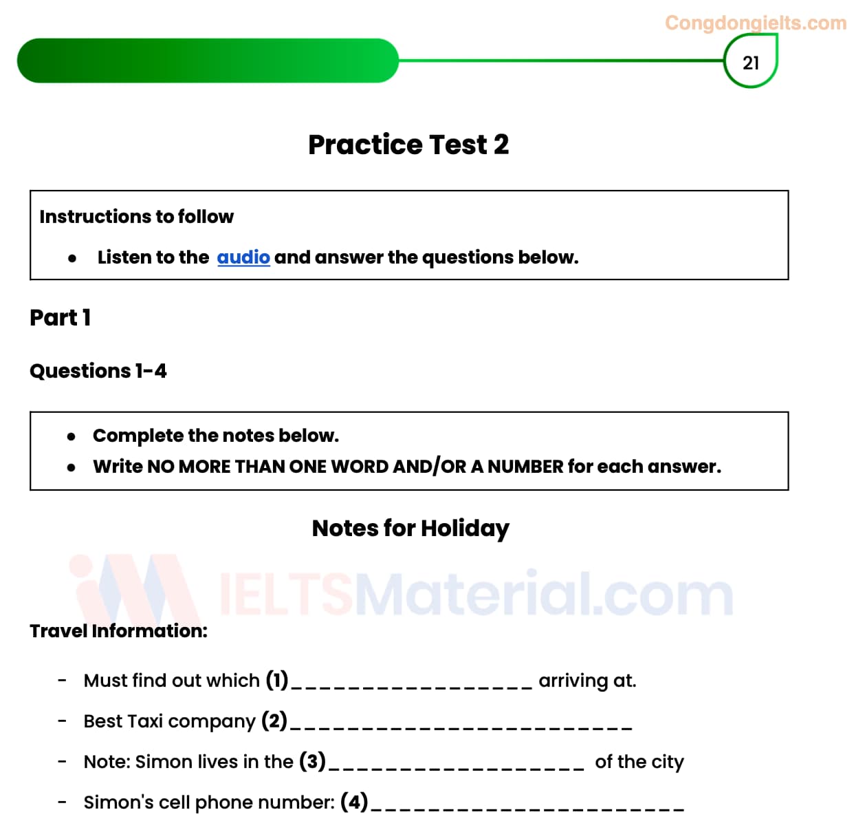 Download IELTS Listening Actual Tests Febraury-March 2023 PDF Full