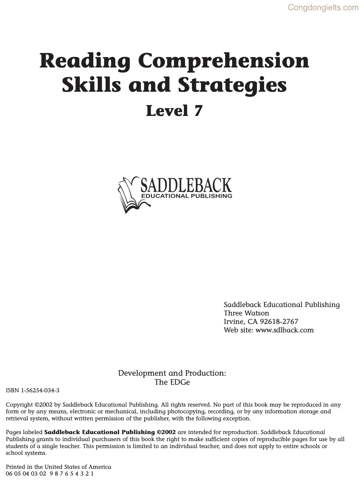 Download Reading Comprehension Skills and strategies level 7 PDF Full