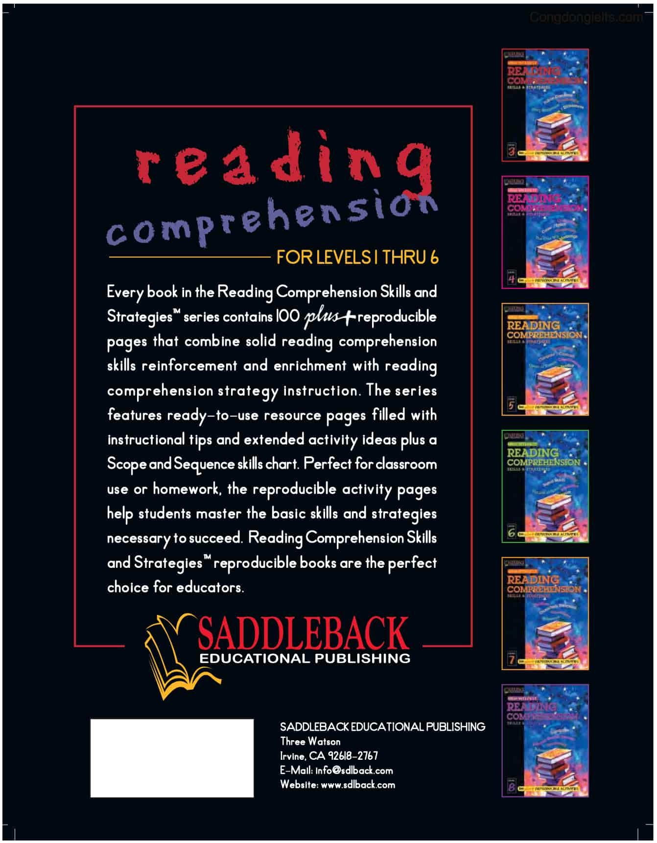 Trọn bộ Reading Comprehension Skills and strategies level 3-8 PDF Download