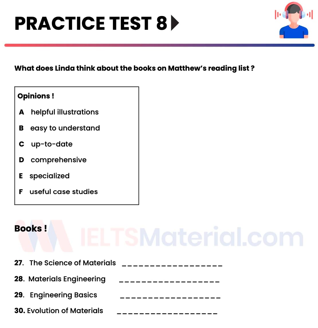 tải IELTS Listening Actual Tests March - April 2023 PDF with Audio Full